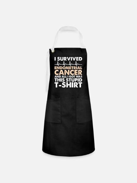 Survivor - Uteruskrebsbewusstsein - Kontrastschürze - Schwarz/Weiß
