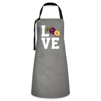 Dear plums - Artisan Apron - grey/black - Front - Zoe (177cm)