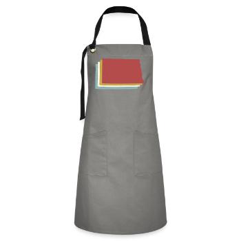 USA State - Vintage Map North Dakota - Artisan Apron - grey/black - Front - Zoe (177cm)