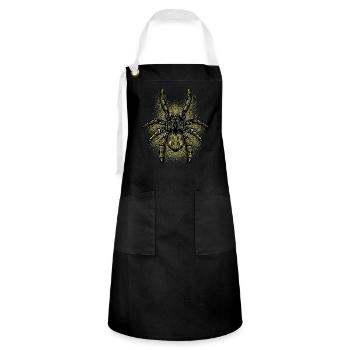 Halloween Costume Spider Monster Spooky Skull - Artisan Apron - black/white - Front - Zoe (177cm)