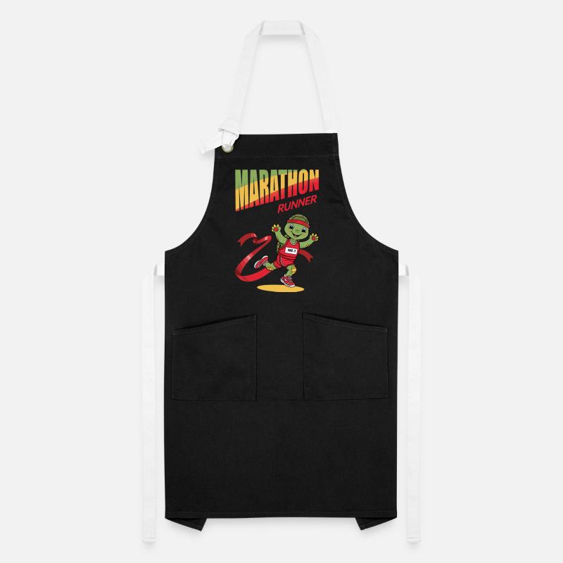 Turtle Marathon Runner Artisan Apron