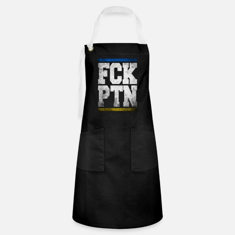 FCK PTN - Tablier contrasté - noir/blanc