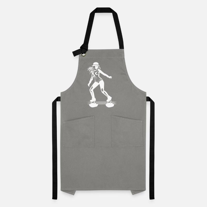 Roller Skating Drawing Artisan Apron