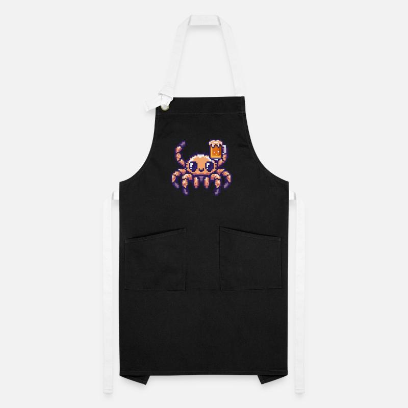 Tarantula Pixel Bière Tablier contrasté