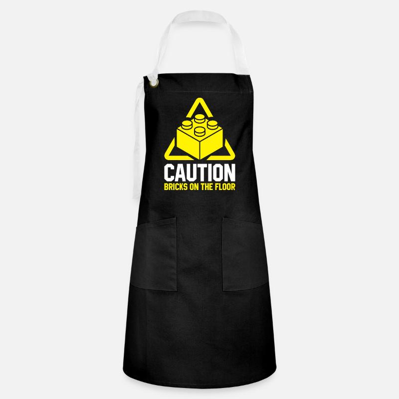 Constructeur de briques Jouets Blocs Blocs de serrage Briques - Tablier contrasté - noir/blanc