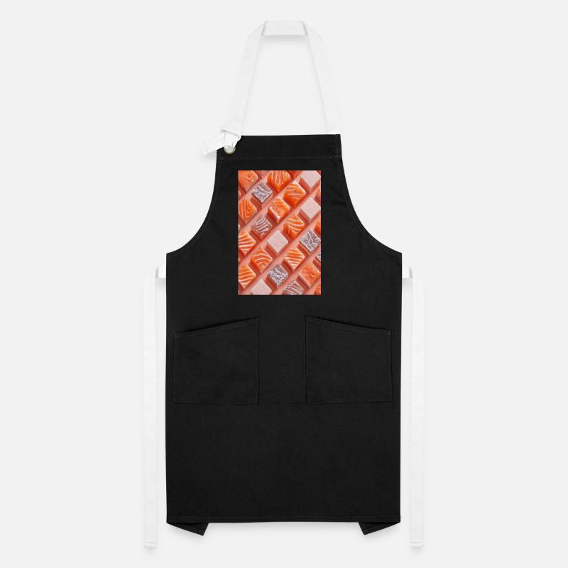 Lachs Tile Candy Grid Kontrastschürze