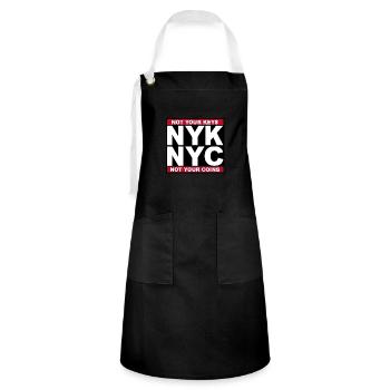 NYK NYC BG - Kontrastschürze - Schwarz/Weiß - Vorne - Zoe (177cm)