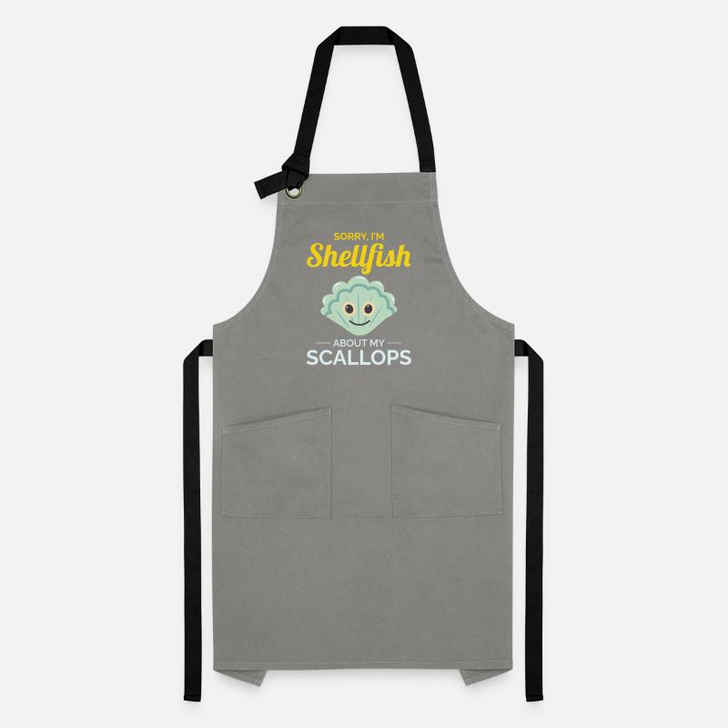 Scallop Seashells Collector Beachcomber Shellfish Artisan Apron