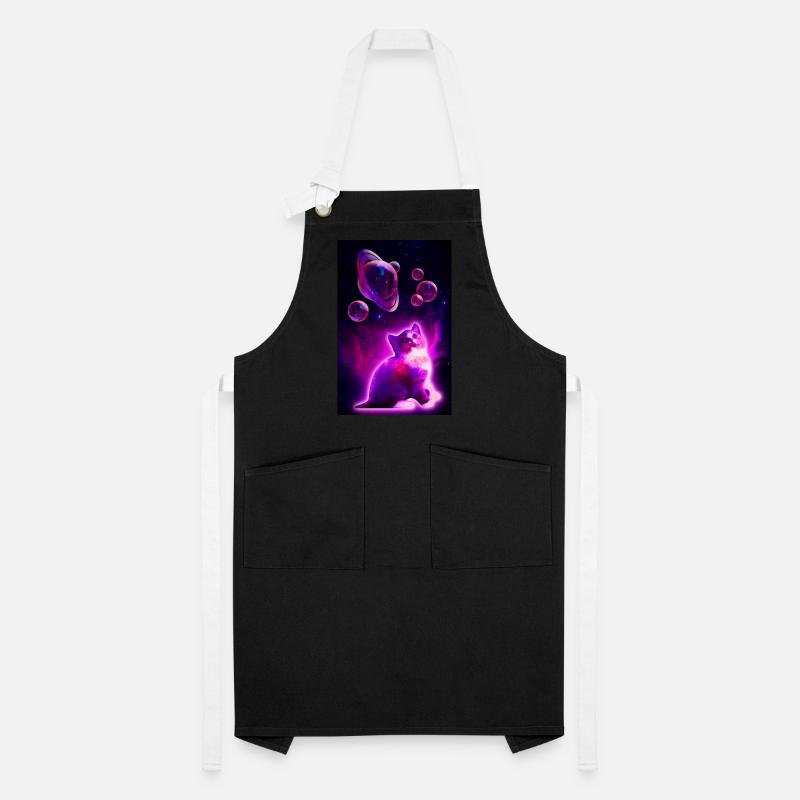 Space Bubble Kitty Artisan Apron