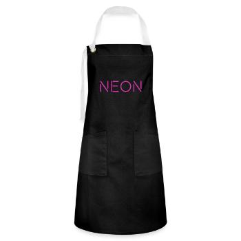 neon logo - Artisan Apron - black/white - Front - Zoe (177cm)