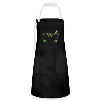 St. Patrick's Day - Artisan Apron - black/white - Front - Zoe (177cm)