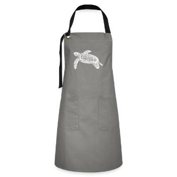 Small floating turtle - Artisan Apron - grey/black - Front - Zoe (177cm)