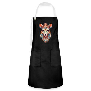 Lama - Artisan Apron - black/white - Front - Zoe (177cm)