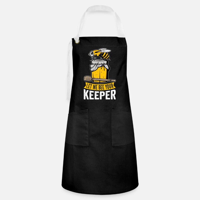 beekeeper beekeeper bees honey bee beekeeping - Artisan Apron - black/white