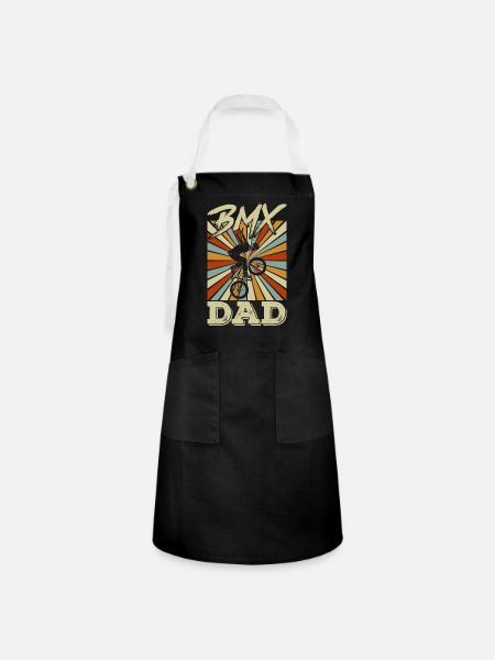 BMX Dad - Vater Eltern - Kontrastschürze - Schwarz/Weiß