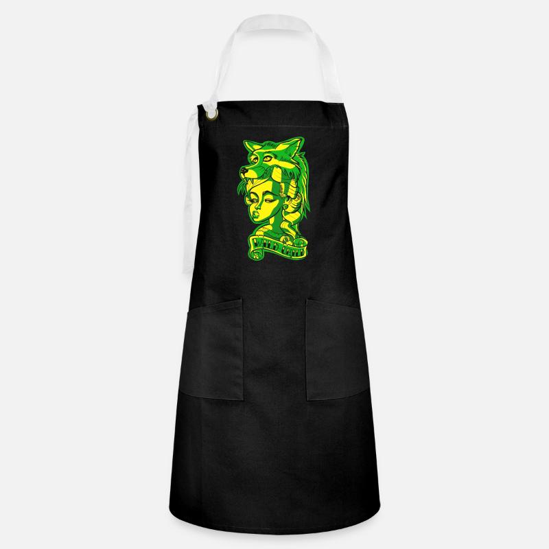 Wild Child Tattoo Edgy - Artisan Apron - black/white