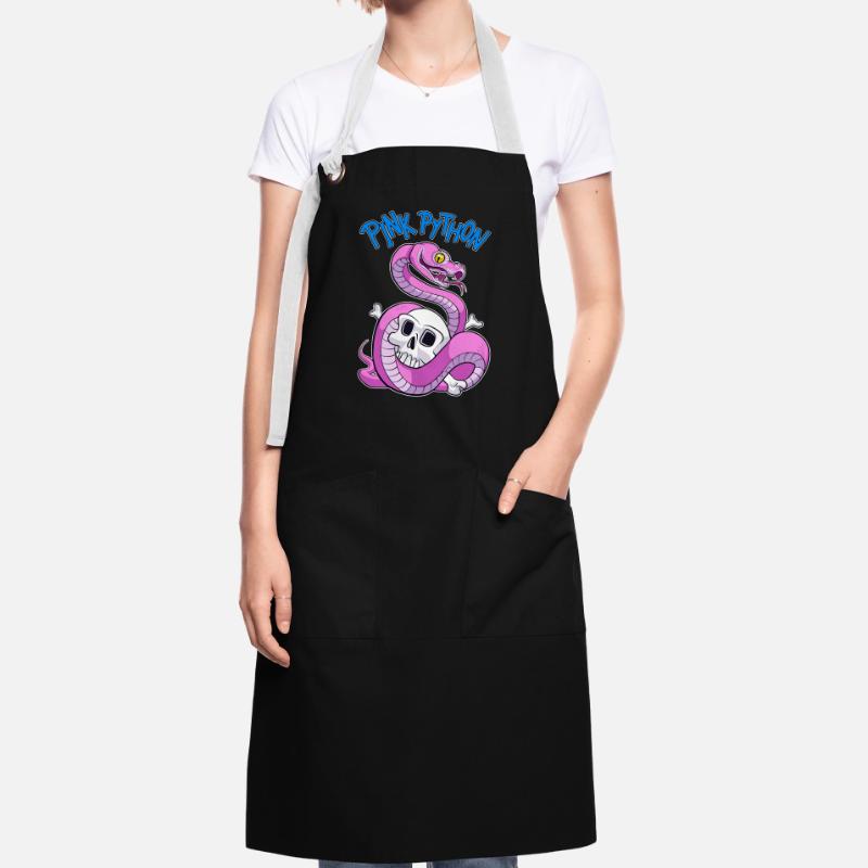Pink Python (Blue) Artisan Apron