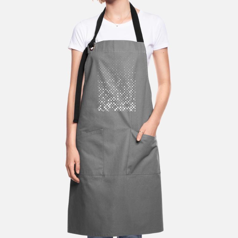 Abstract points / line / white / pattern Artisan Apron