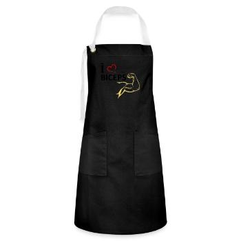 Bodybuilding workout gym - Artisan Apron - black/white - Front - Zoe (177cm)
