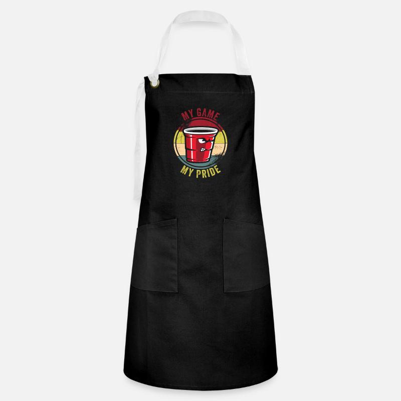 Drinking game - Artisan Apron - black/white