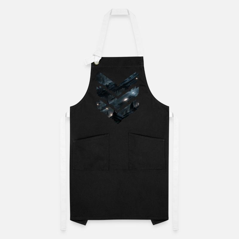 Futuristic Sci-Fi Space Station Layers – Dark City Artisan Apron