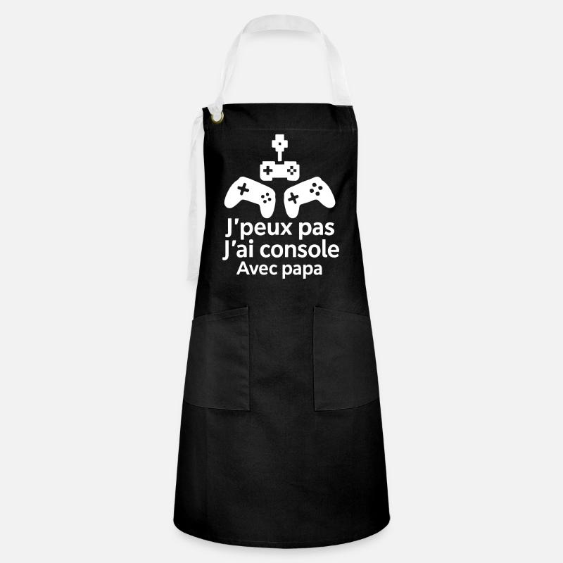 I can't I consoled With daddy - Artisan Apron - black/white