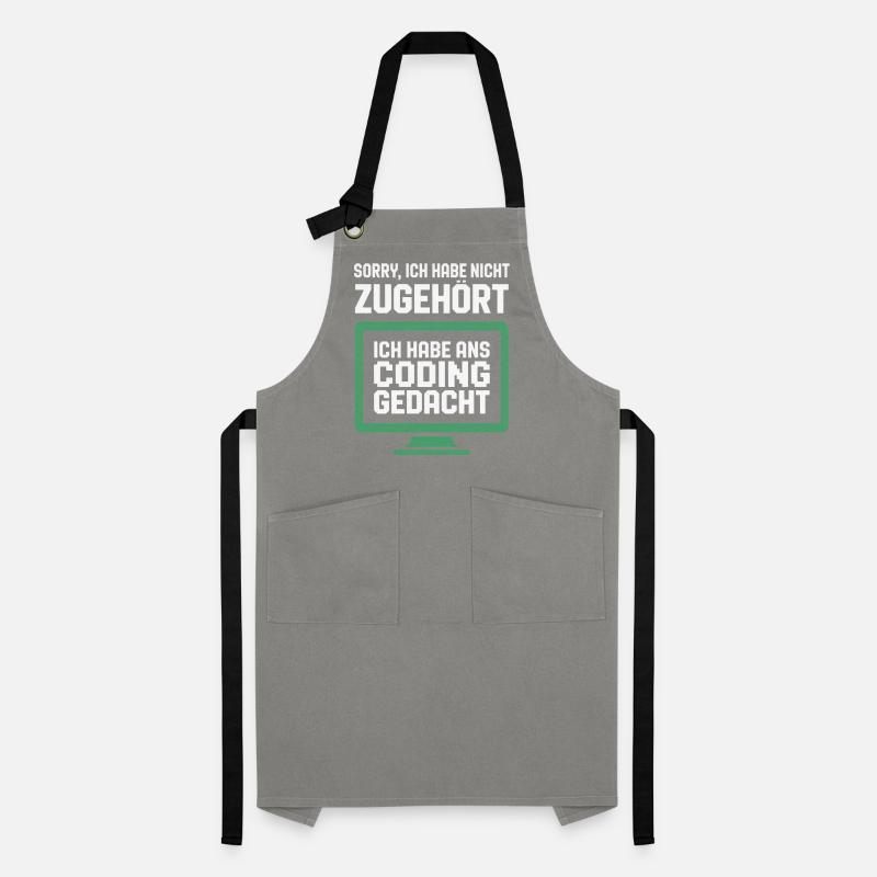 Coding thought on the screen Artisan Apron