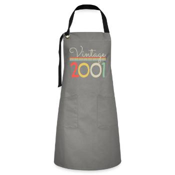 Vintage 2001 - Artisan Apron - grey/black - Front - Zoe (177cm)