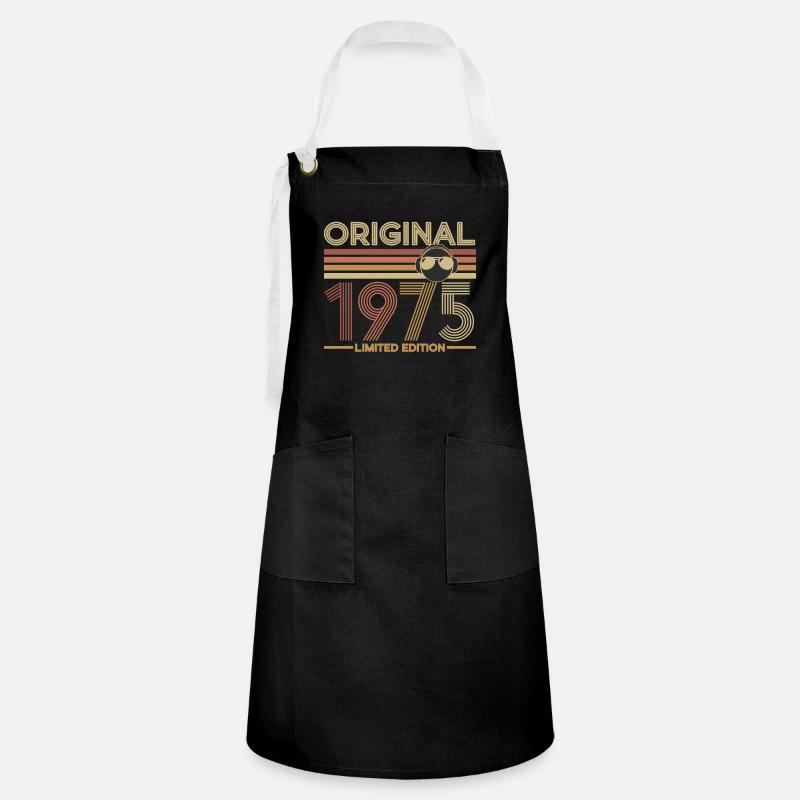1975 - Tablier contrasté - noir/blanc