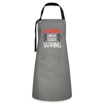 Tap Dancing - Artisan Apron - grey/black - Front - Zoe (177cm)