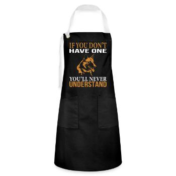 German Shepherd - Artisan Apron - black/white - Front - Zoe (177cm)