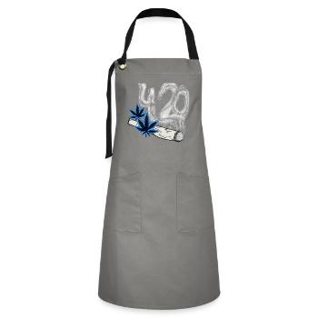 420 cannabis smoke - Artisan Apron - grey/black - Front - Zoe (177cm)