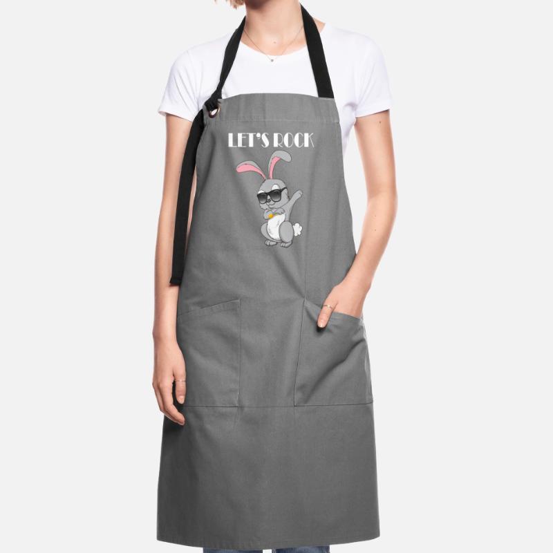 Dabbing Easter Easter Let's Rock Dancing Artisan Apron