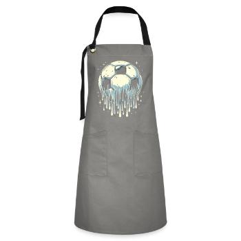 Melting Football - Artisan Apron - grey/black - Front - Zoe (177cm)