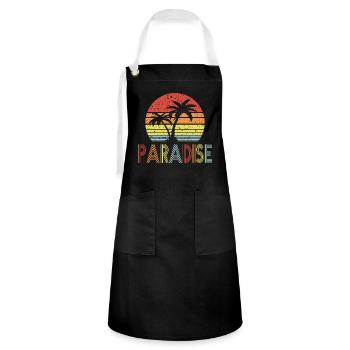 Paradise - Kontrastschürze - Schwarz/Weiß - Vorne - Zoe (177cm)