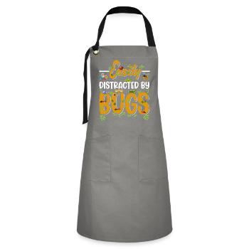 Bug Lover Insects Boys Girls - Artisan Apron - grey/black - Front - Zoe (177cm)