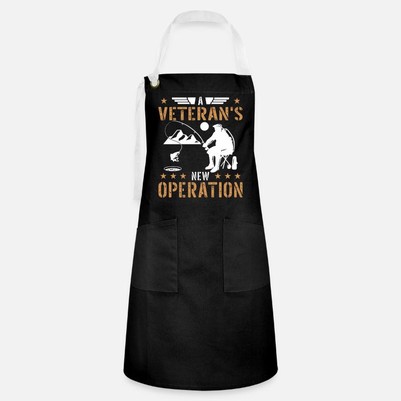 Opération de pêche Veteran - Tablier contrasté - noir/blanc