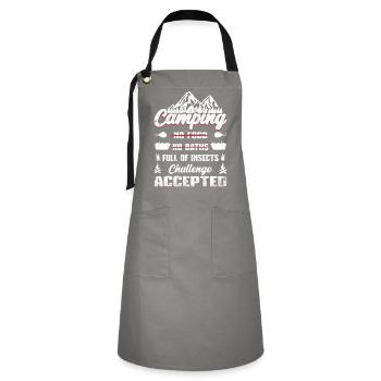 camping Challenge accepted - Artisan Apron - grey/black - Front - Zoe (177cm)