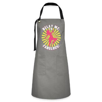Belay me, I'm fabulous! - Artisan Apron - grey/black - Front - Zoe (177cm)