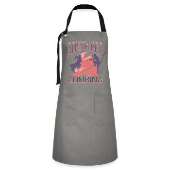 I'm not an Alpine Ibex but I love Climbing - Artisan Apron - grey/black - Front - Zoe (177cm)