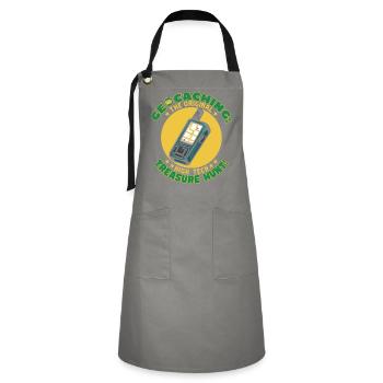 Geocaching: The original high-tech treasure hunt! - Artisan Apron - grey/black - Front - Zoe (177cm)