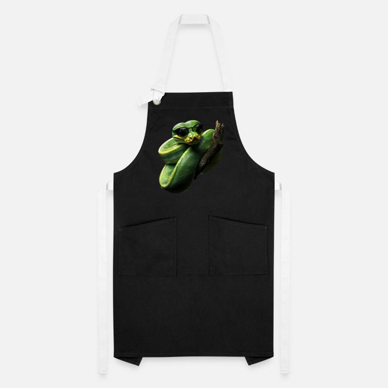 Green Tree Python Snakes Lover Terrarium Artisan Apron