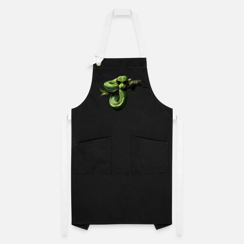 Green Tree Python Snakes Lover Terrarium Artisan Apron