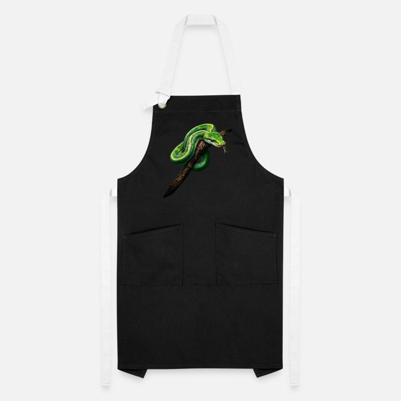 Green Tree Python Snakes Lover Terrarium Artisan Apron