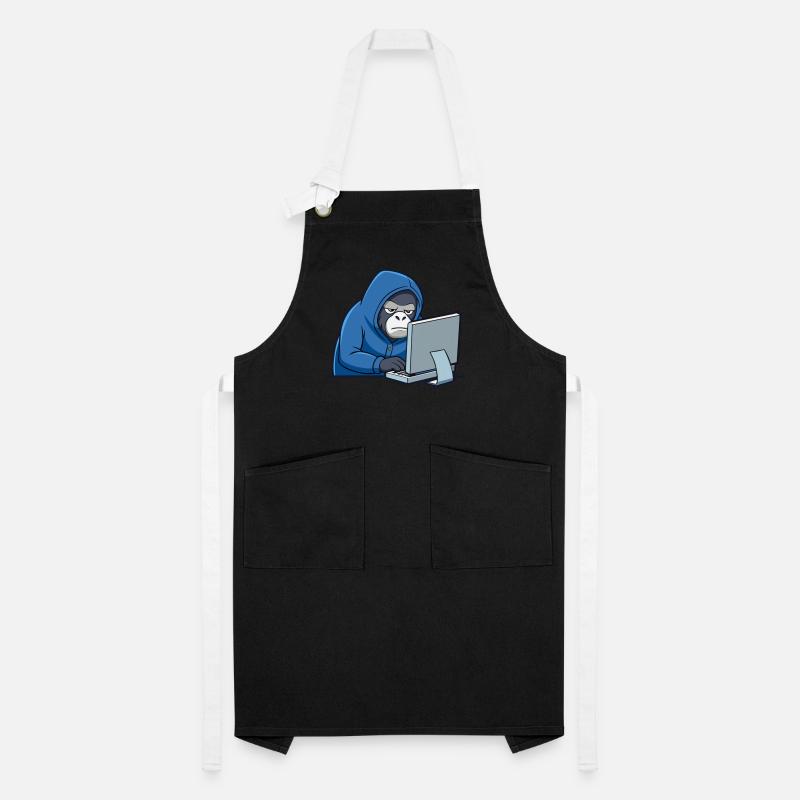 Mignon gorille hacker en sweat à capuche devant le PC Tablier contrasté