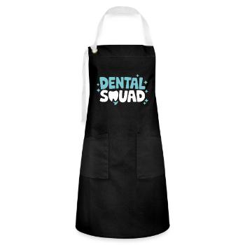 Dentist Dental Assistant Teeth - Artisan Apron - black/white - Front - Zoe (177cm)