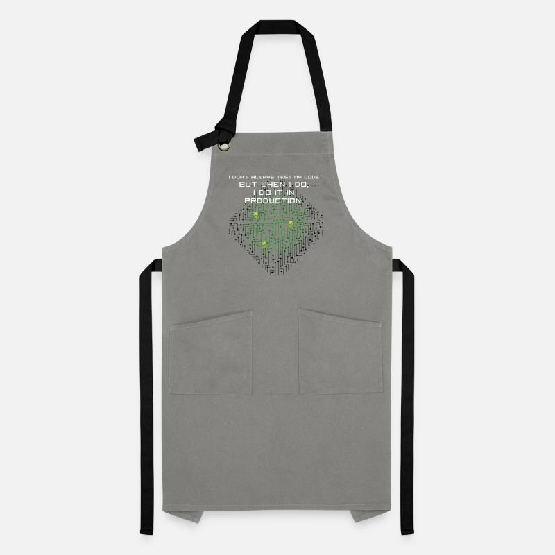 test code nerd joke spruch pc programmer geek i Artisan Apron