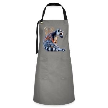 Lemurs - Artisan Apron - grey/black - Front - Zoe (177cm)