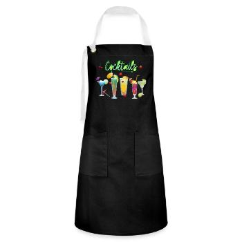 Colourful cocktails - Artisan Apron - black/white - Front - Zoe (177cm)