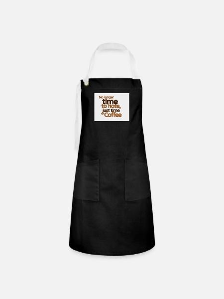 Kaffeebecher - Kontrastschürze - Schwarz/Weiß